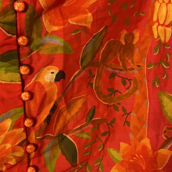 FARM Rio Solar Forest Square Neck Cotton Blouse NWT size medium - Picture 8 of 15